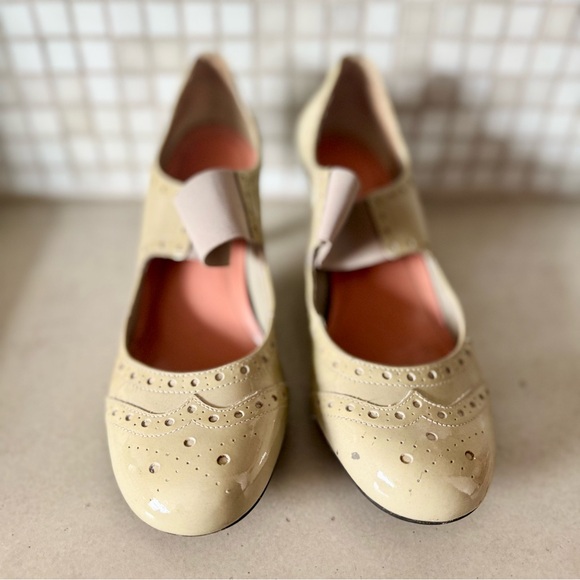 Franco Sarto Women’s Putty Patent Leather Mary jane Retro High Heels Shoes US 7 - Picture 1 of 12